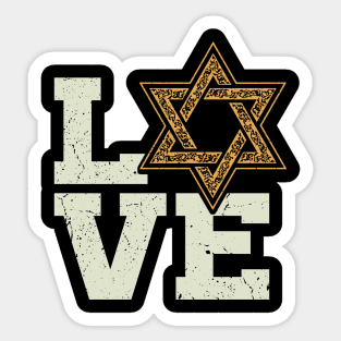 Jewish Star of Davi - Love Sticker